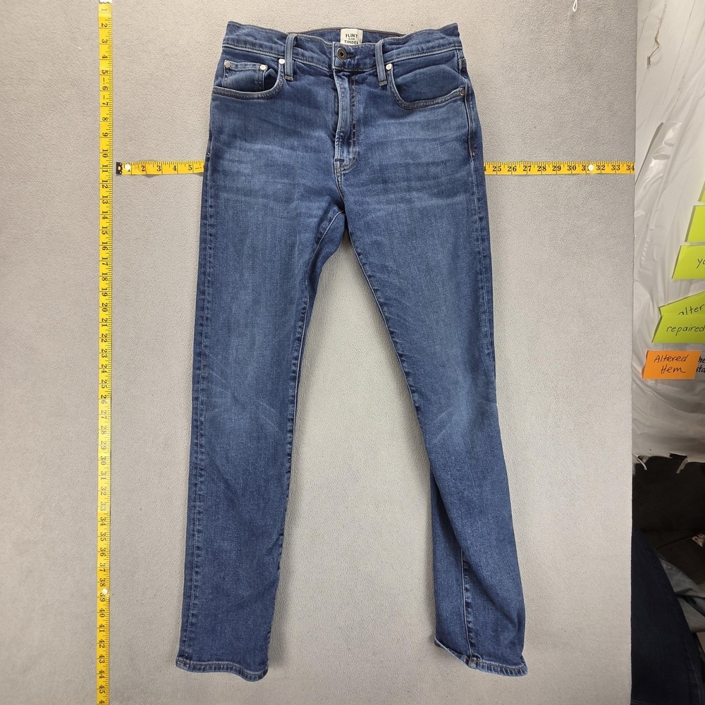 Flint And Tinder Jeans Mens Blue Medium Wash Slim Fit Made in USA Fits 28x32